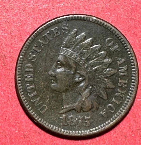 1875 US Indian Head Cent! XF Details! SHARP! Semi Key Date! Hard to Find!