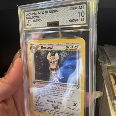 CGC10≒PSA10　旧裏　イントロパックneo　オニスズメ 2000 POKEMON NEO GENESIS 1ST ED #42 NOCTOWL Graded AGS 10 Mint | eBay
