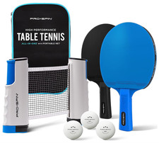 Compact Portable Ping Pong Set with Retractable Net  Accessories