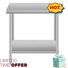 Stainless steel work prep table 24x18" commercial  workbench NSF