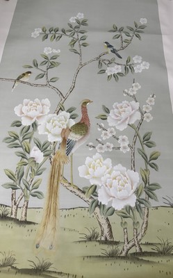 The Mural Source Maysong Mint Triptych One panel Wallpaper 42 By 82 Inches