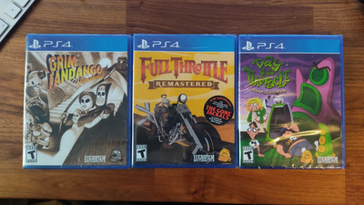 Grim Fandango / Day of the Tentacle / Full Throttle Remastered PS4 LRG SEALED