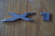 Chrome X1 BMW Rear Trunk Emblem Badge Decal, Preowned
