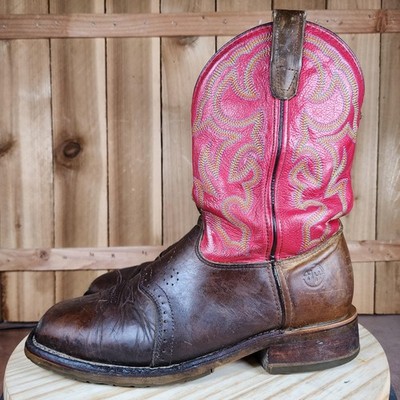 Double-H Boots Mens 10.5 EE Brown Red Leather Western Cowboy  display picture 2