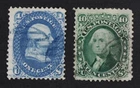 CKStamps: US Stamps Collection Scott#63 1c 68 10c Used #68 Tiny Thin