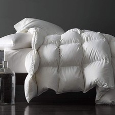 Luxury Comforter King Size 100 Cotton Cove Premium Feathers Down Duvet Insert