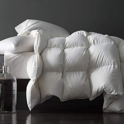 Luxury Comforter King Size 100% Cotton Cove Premium Feathers Down Duvet Insert