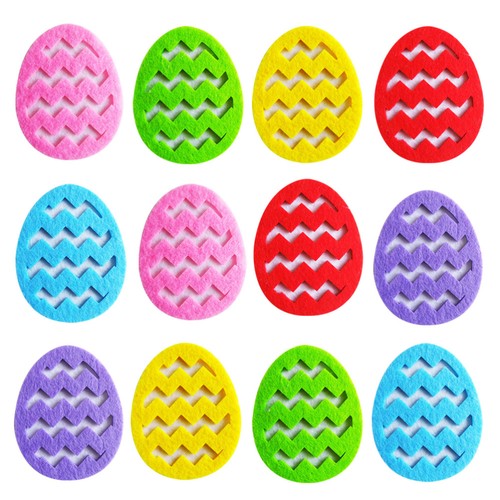 12pcs Nonwoven Easter Egg Decor Creative Color Egg Decor for Gift Bag Clothing - Picture 12 of 12