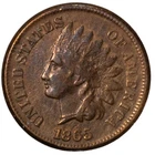 1865 Indian Head Cent 1c Very Fine VF+
