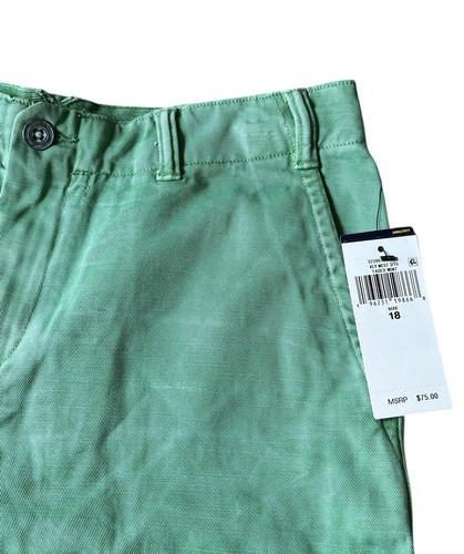 Polo Ralph Lauren Boys Size 18 Mint Green Cotton Chino Shorts Waist 30 NWT $75 - Picture 3 of 5