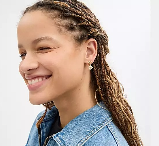 Authentic Coach Signature Pearl Drop Earrings - New & Stylish