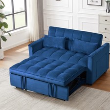 3 in 1 Convertible Sleeper Sofa Bed, Modern Pull Out Couch Bed, Adjustable Backr
