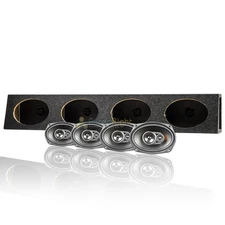 RI Audio 4 Terminal 6"x9" Speaker Box & 4x NS693 6"x9" 210W Coaxial Speakers