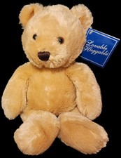 NEW Vintage Dan Dee Gold Tan Brown Bear Lovable Huggable Plush 14" MTY Dandee