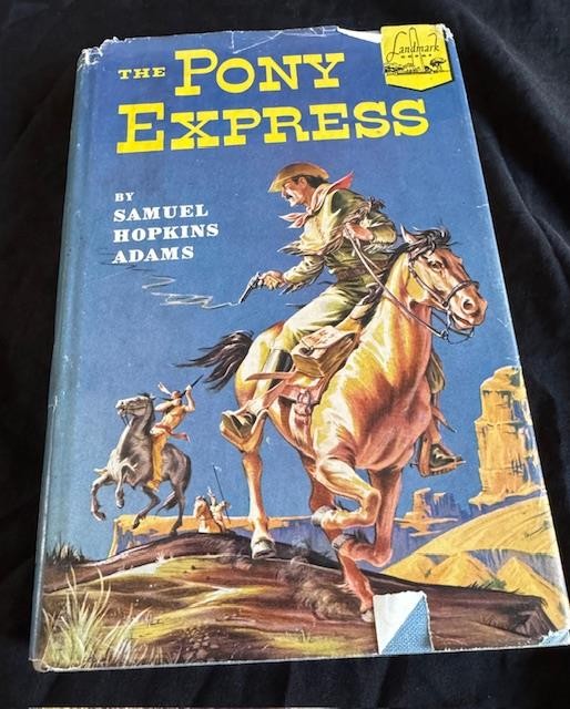 Vintage 1950 hardcover PONY EXPRESS Book Samuel Hopkins Adams Landmark Jacket