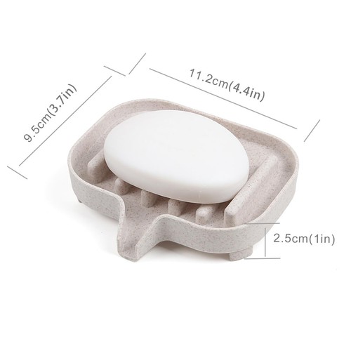 Self Draining Plastic Soap Dish for Shower 2-Pack Bar Soap Holder with Drain ... - Picture 2 of 6