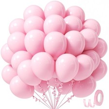 Light Pink Balloons 12 inch, Pastel Pink Latex Balloon 50pcs Party Balloons f...