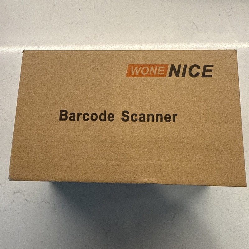 WoneNice USB Laser Barcode Scanner Wired Handheld Bar Code Scanner Reader Black