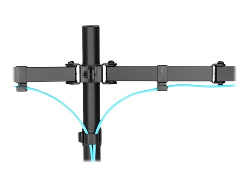 Supporto for doppio monitor for schermi da 17-32, supporto for doppio monitor con VESA 75/100 mm, supporto da scrivania for monitor regolabile in altezza, ciascun braccio supporta fino a 19,8 libbre