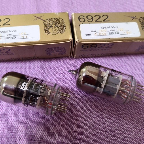 Electro Harmonix 6922 Vacuum Tube Matched Pair for Preamps Used - Foto 4 di 7