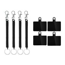 Stretchy Strap Phone Lanyard Tether with Patches Universal for Outdoor Skiing