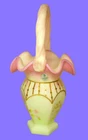 FENTON URANIUM BURMESE VASE - FENCED GARDEN #1587/1750 - Designed by JK Spindler
