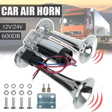 Air Train Horn Kit for Truck Car Super Loud 600DB 12V Electric Trains Horns US