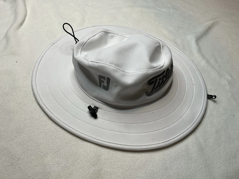 Titleist Pro V1 FootJoy Golf Aussie Tour Adjustable Sun Bucket Hat One Size - Image 2 of 4