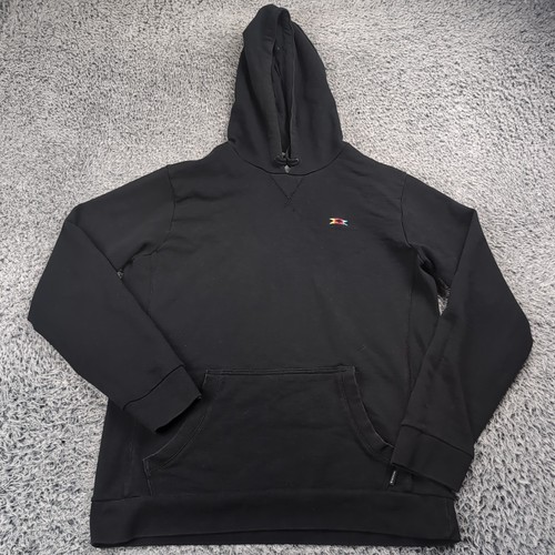 Vintage Nixon X Andrew Reynolds Hoodie Herren Large schwarz Pullover bestickt
