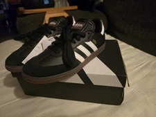 Adidas Samba Soccer IH6000 Black/White Size 4 1/2 Us