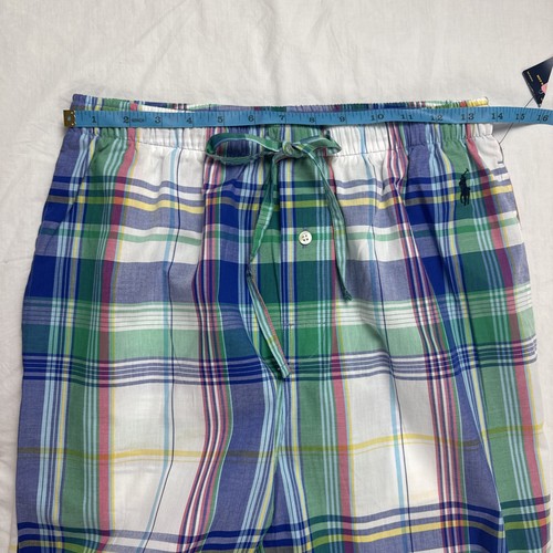 Polo Ralph Lauren Nachtwäsche Shorts Lounge Herren Gr. Small kariert blau Pony - Bild 6 von 11