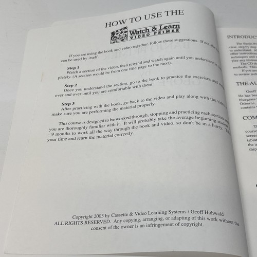 Banjo Primer Book for beginners by Geoff Hohwald with CD - Picture 4 of 7