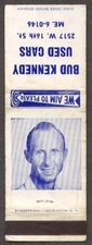 Bud Kennedy Used Cars Indianapolis IN matchcover