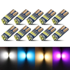 10x T10 194 168 2825 LED Interior Dome Map Trunk License Light Bulbs 4 Color