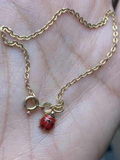 Solid 18k Gold Lady Bug Links Bracelet 7”inches ( 1.5 Grams ) Not Scrap