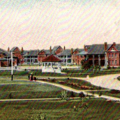 Antique Postcard Divided Back Soldiers Home Danville IL Horses Carriage