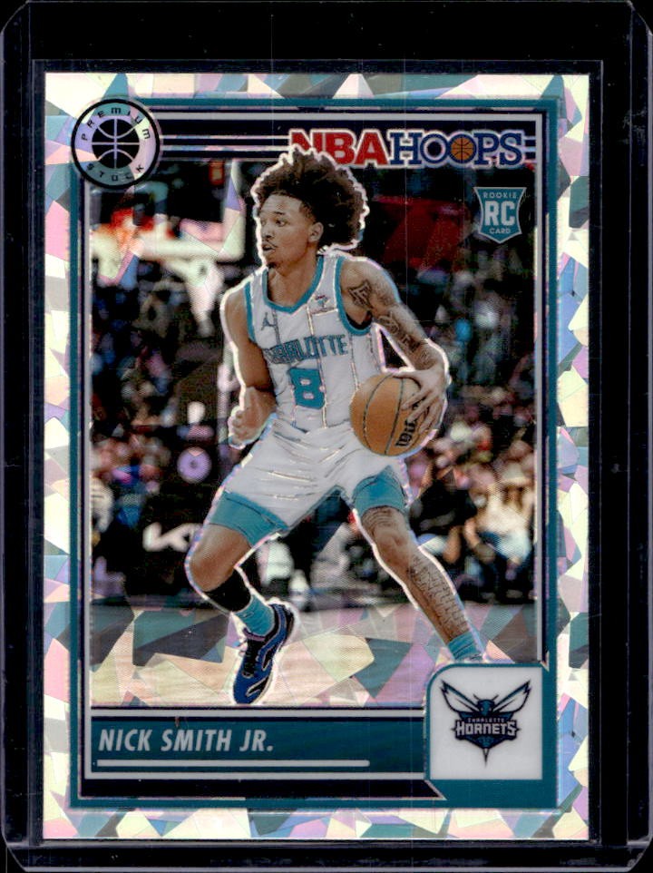 2023-24 Hoops Premium Stock Nick Smith Jr. RC Ice Prizm #31 Hornets