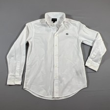 Lauren Ralph Lauren Button Down Shirt Boys 16 White Cotton Back Box Formal