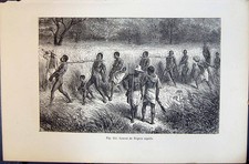 Old Convoi De Negres Captifs Negro Prisoners 1880 Human Races Humaine Victorian