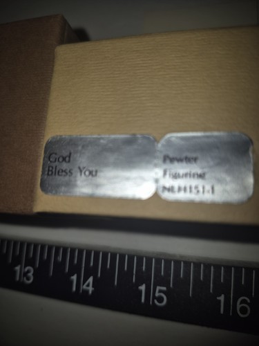 Hallmark Little Gallery Pewter Figurine Vintage God Bless You - Picture 4 of 5