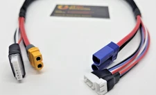 Xt60 Female 2s/3s battery 24” Long Balance Charge Lead EC5 Battery