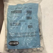 Lot of 100 Oetiker 16700009 Stepless Ear Hose Clamp 7mm -W 9.8mm -C 12.3mm -O