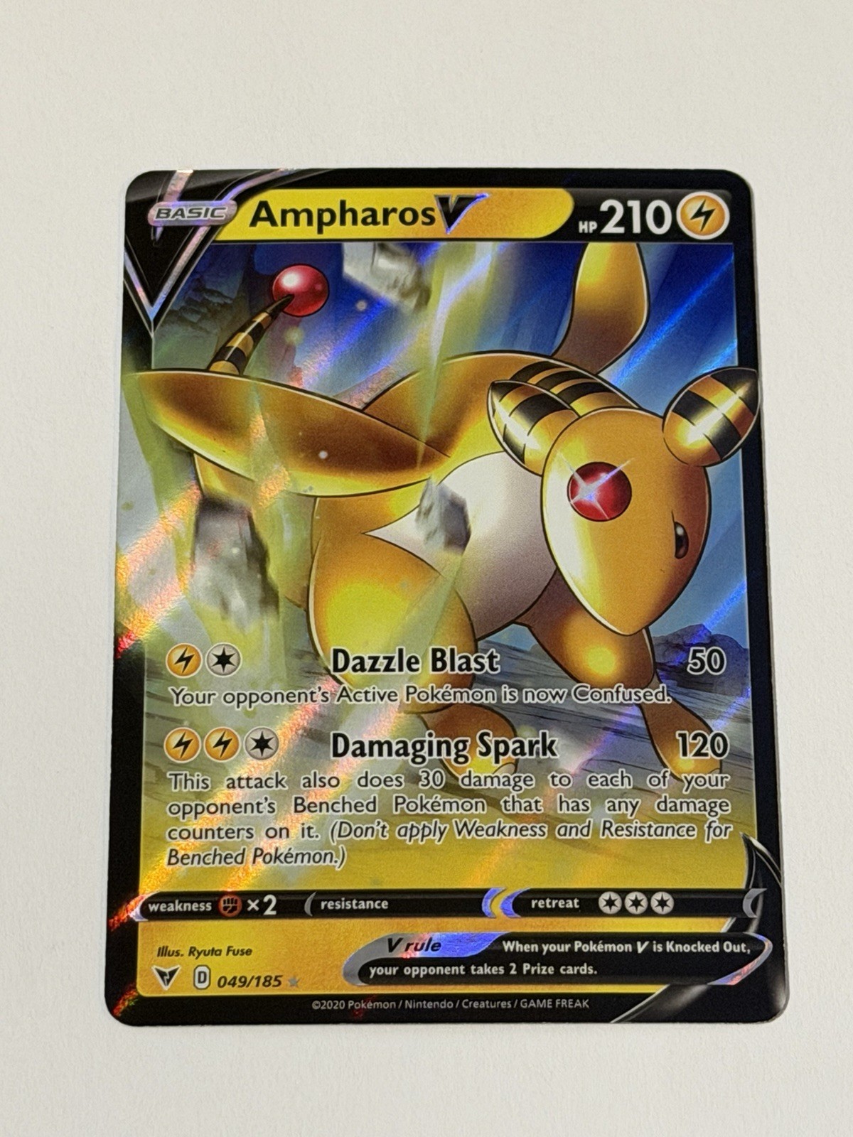 Ampharos V - 049/185 Vivid Voltage Ultra Rare Pokemon - NM/MINT