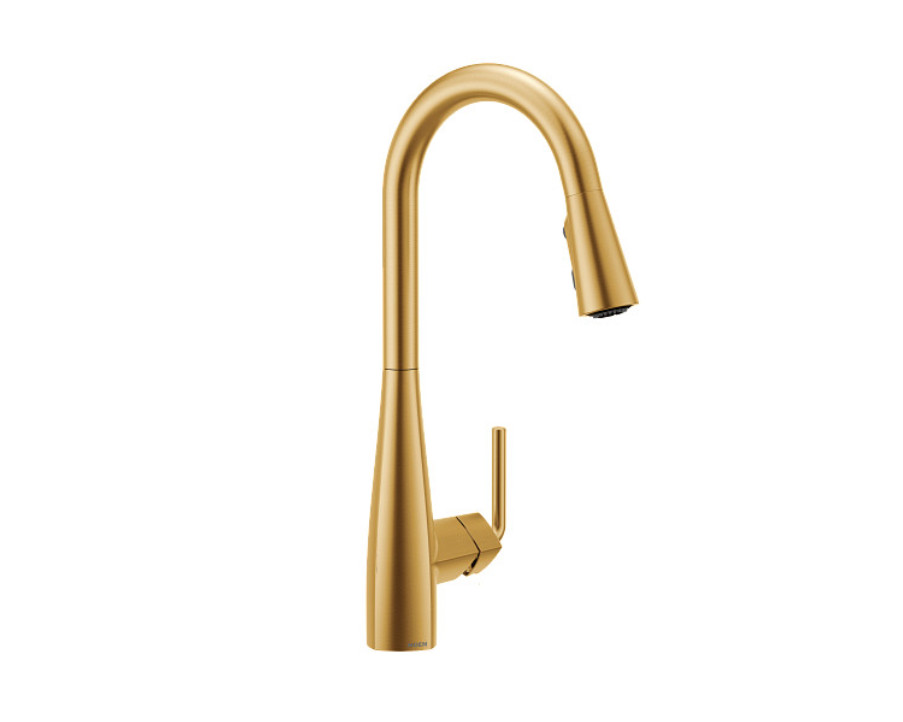 MOEN 87493BG Maureen One-Handle High Arc pulldown kitchen faucet in Brushed Gold