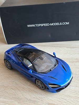 Mclaren 720s 1 18 Topspeed  Aurora Blau mit Original Verpackung  Neuwertig !!!