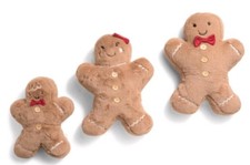 Martha Stewart Gingerbread Family Set of 3 Boy/Girl/Child Christmas Pillows NWT