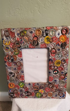Rare Folk Art Bottle Cap Picture Frame - 5x7 ...