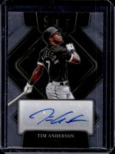 2022 Panini Select Tim Anderson Signatures Auto #/90 White Sox