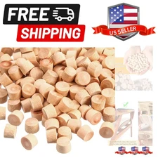 200 Piece Flat Head Wooden Screw Hole Plugs 3/8 Inch - Hole Plugs & Wood Caps...