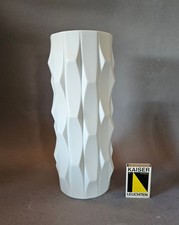 vintage Hutschenreuther Vase Archais Op Art Fuchs 24cm matte white bisquit 60er